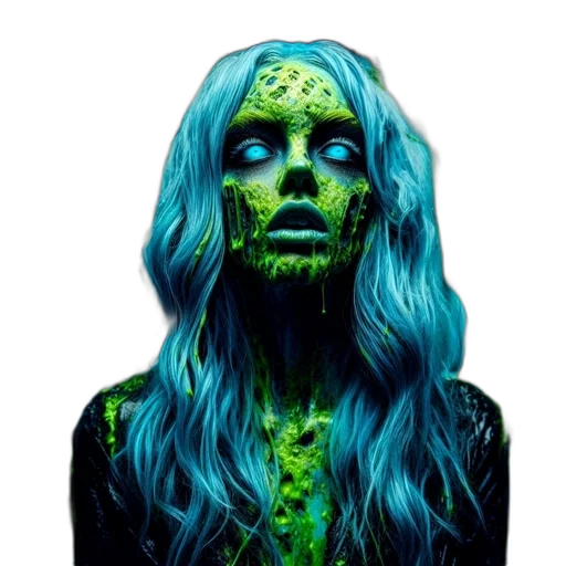face, mask, creature, hair transparent PNG cut-out