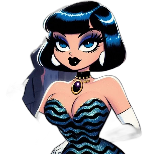 dress, jewelry, cartoon, comic book art transparent PNG cut-out