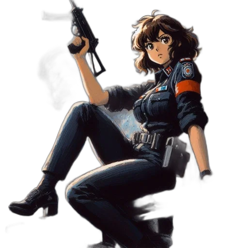 weapon, staff, jacket, concept art transparent PNG cut-out