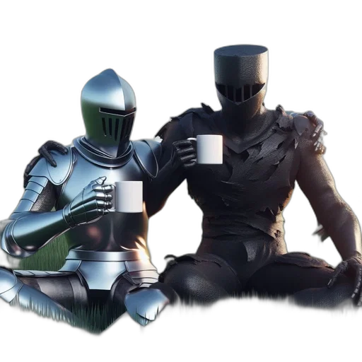 robot, concept art, 3d render, vaporwave transparent PNG cut-out