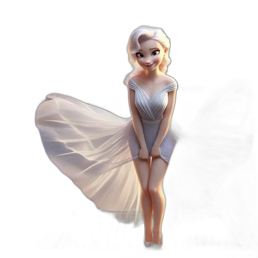 dress, concept art, 3d render, fantasy art transparent PNG cut-out