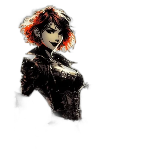 jacket, comic book art, concept art, fantasy art transparent PNG cut-out