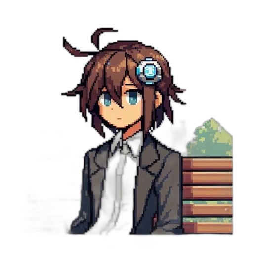 staff, robot, creature, hair transparent PNG cut-out