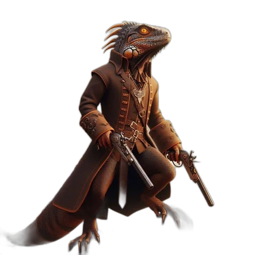 dragon, staff, creature, animal transparent PNG cut-out