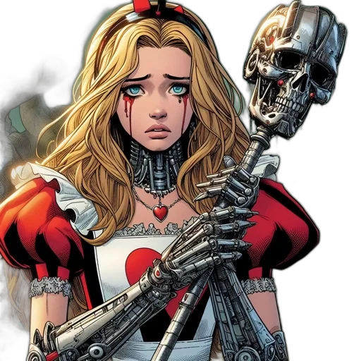 comic book art, concept art, woman, long transparent PNG cut-out