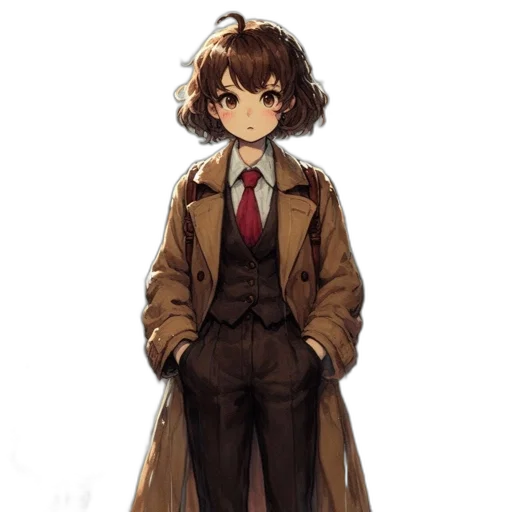 jacket, staff, dress, face transparent PNG cut-out