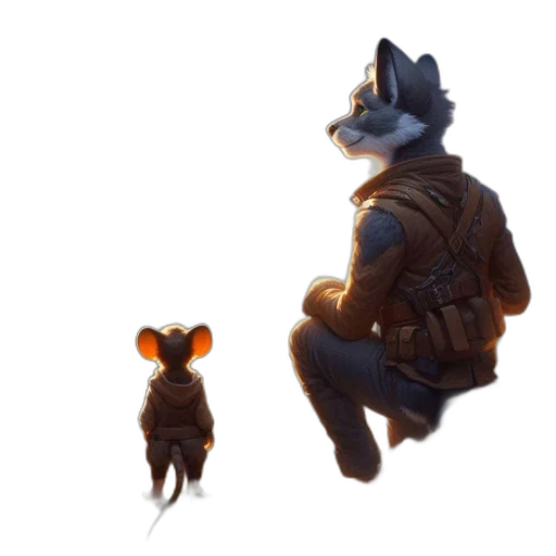 jacket, animal, creature, staff transparent PNG cut-out