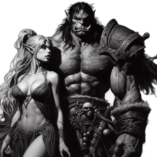 comic book art, fantasy art, concept art, photorealistic transparent PNG cut-out