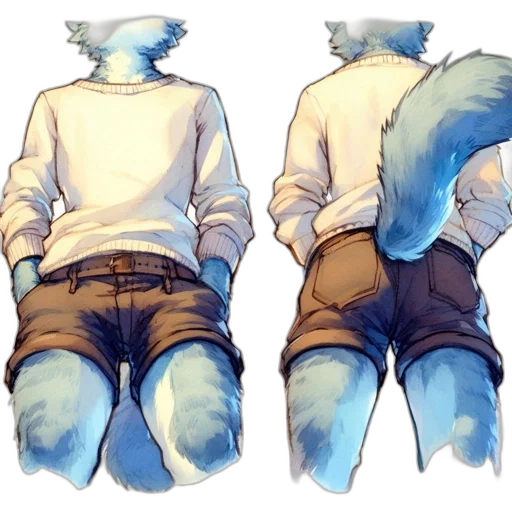 jacket, staff, creature, watercolor transparent PNG cut-out