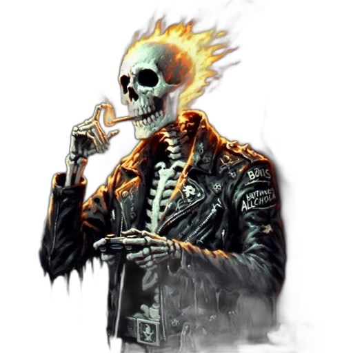 jacket, staff, mask, weapon transparent PNG cut-out