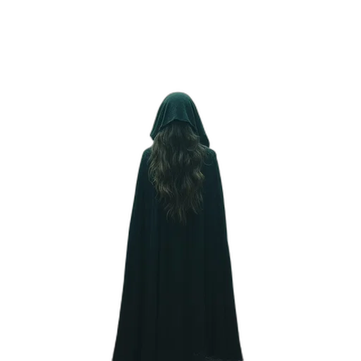 dress, hair, staff, crown transparent PNG cut-out