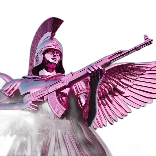 weapon, concept art, fantasy art, vaporwave transparent PNG cut-out