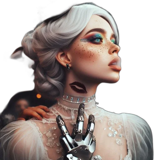 jewelry, robot, face, mask transparent PNG cut-out