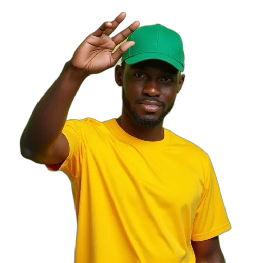 hat, staff, jacket, face transparent PNG cut-out