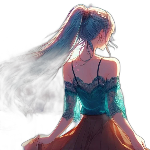 dress, mask, crown, hair transparent PNG cut-out