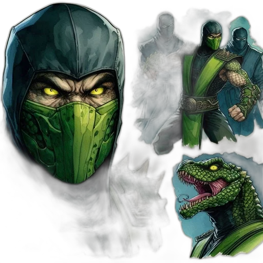 mask, concept art, comic book art, fantasy art transparent PNG cut-out