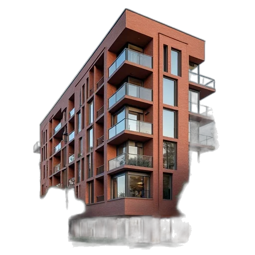 building, 3d render, photorealistic, concept art transparent PNG cut-out