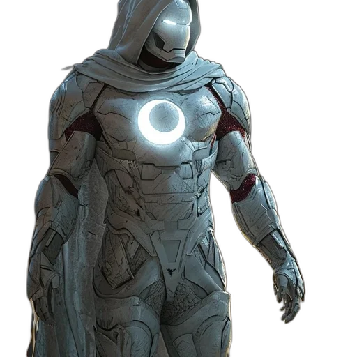 robot, mask, sword, staff transparent PNG cut-out