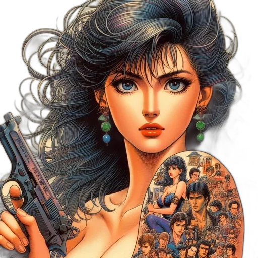 weapon, comic book art, concept art, cartoon transparent PNG cut-out