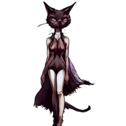 dress, creature, staff, animal transparent PNG cut-out