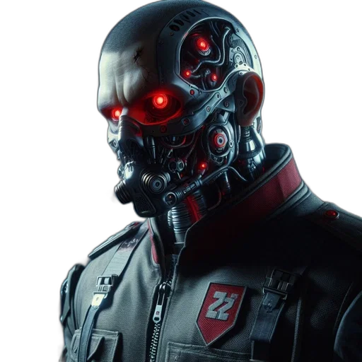robot, mask, face, cyberpunk transparent PNG cut-out
