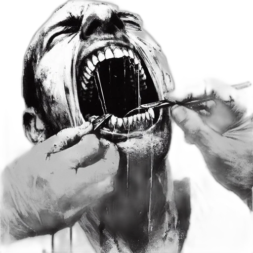 creature, weapon, face, comic book art transparent PNG cut-out