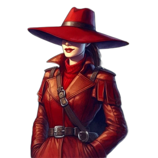 jacket, hat, staff, weapon transparent PNG cut-out