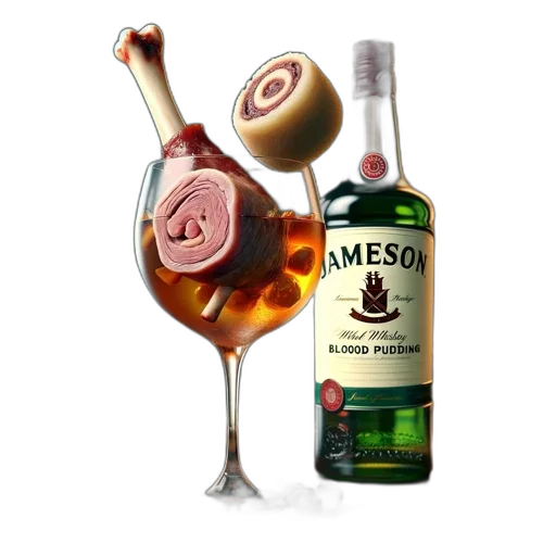 bottle, food, 3d render, photorealistic transparent PNG cut-out