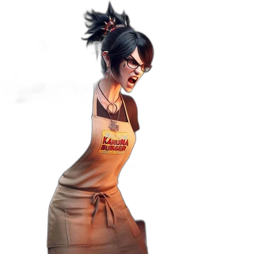staff, dress, concept art, photorealistic transparent PNG cut-out