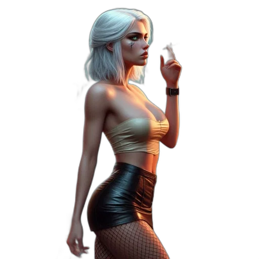 dress, concept art, cyberpunk, pixel art transparent PNG cut-out