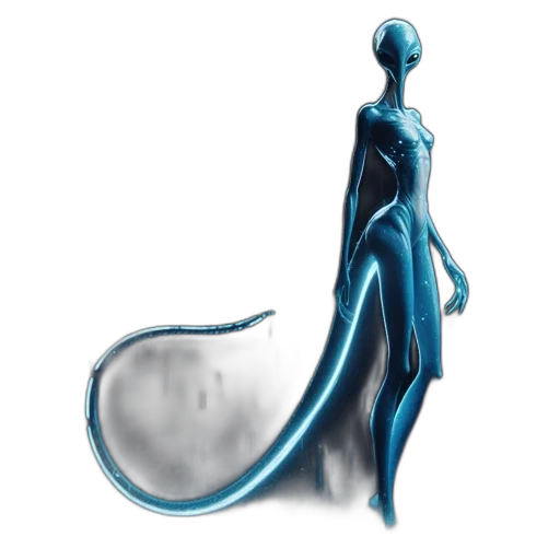 dress, staff, creature, robot transparent PNG cut-out