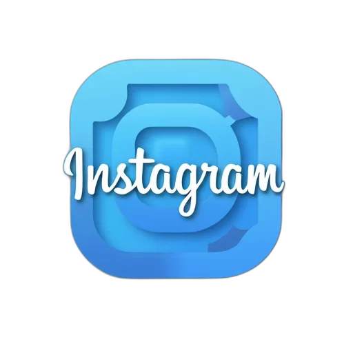 photorealistic, blue, white, instagram transparent PNG cut-out