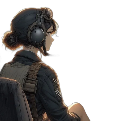 weapon, jacket, hat, concept art transparent PNG cut-out