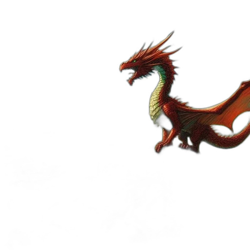 dragon, animal, staff, creature transparent PNG cut-out