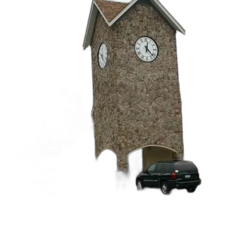 car, building, 3d render, concept art transparent PNG cut-out
