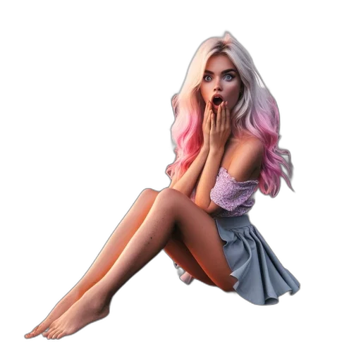 hair, dress, creature, concept art transparent PNG cut-out