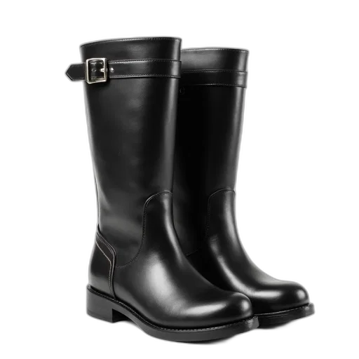 shoes, pair, black, leather transparent PNG cut-out