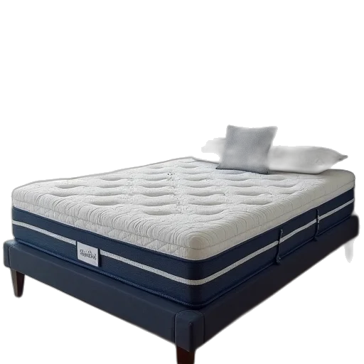 furniture, 3d render, blue, sealy transparent PNG cut-out
