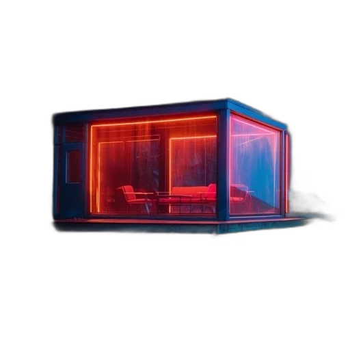 furniture, 3d render, concept art, cyberpunk transparent PNG cut-out