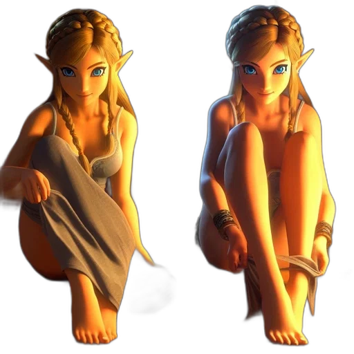 dress, creature, 3d render, concept art transparent PNG cut-out