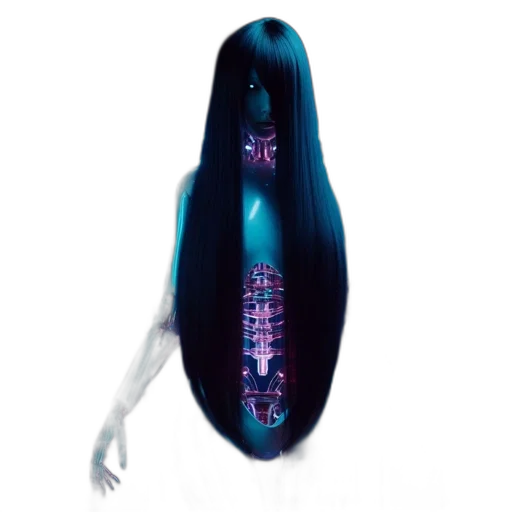 hair, mask, dress, creature transparent PNG cut-out