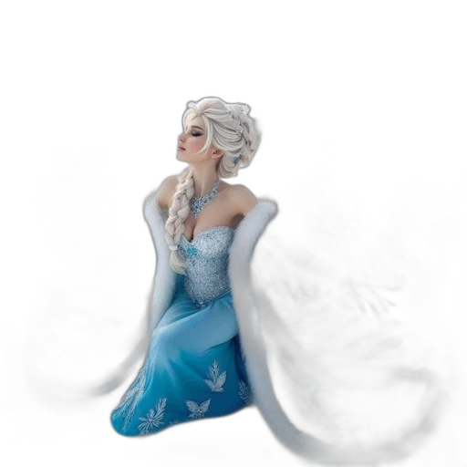 dress, dragon, crown, fantasy art transparent PNG cut-out
