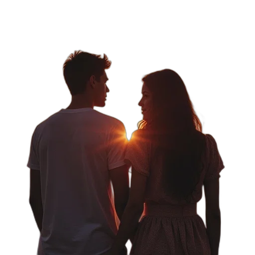 photorealistic, 3d render, sunset, fire transparent PNG cut-out