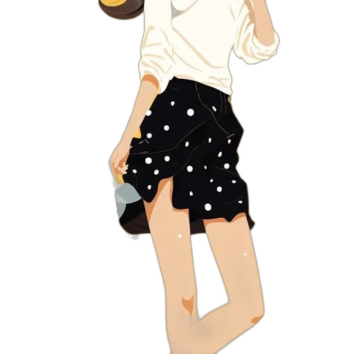 dress, staff, cartoon, anime transparent PNG cut-out