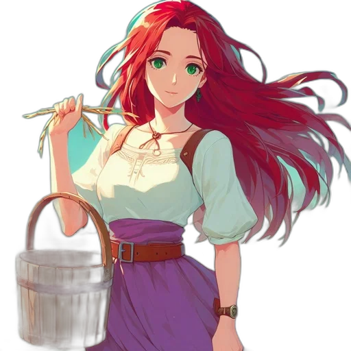 dress, staff, jewelry, weapon transparent PNG cut-out