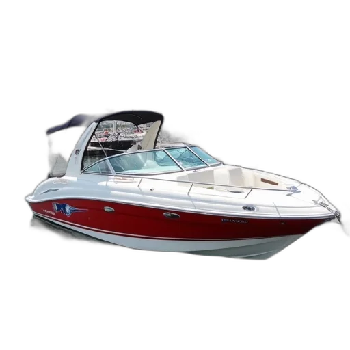 white, red, speedboat, blue transparent PNG cut-out