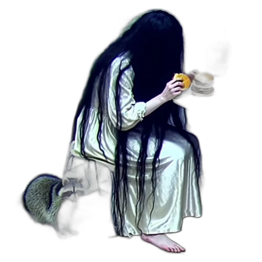 mask, staff, creature, hair transparent PNG cut-out