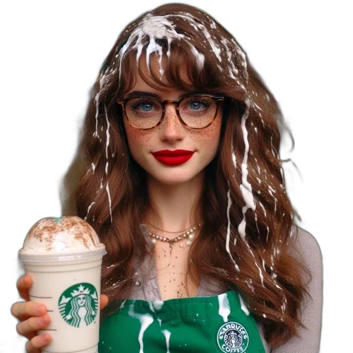 staff, face, hair, photorealistic transparent PNG cut-out