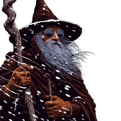 staff, hat, fantasy art, concept art transparent PNG cut-out