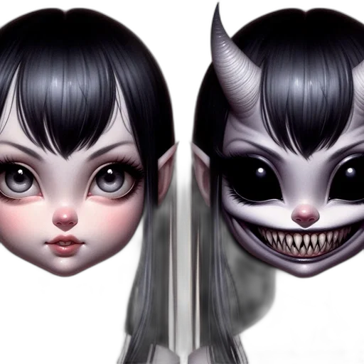 mask, concept art, 3d render, fantasy art transparent PNG cut-out